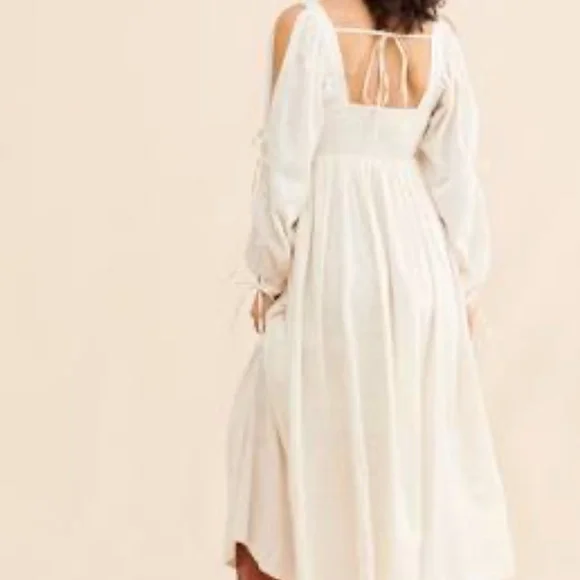 NWT Free people dreamweaver maxi dress in ivory - Picture 3 of 7